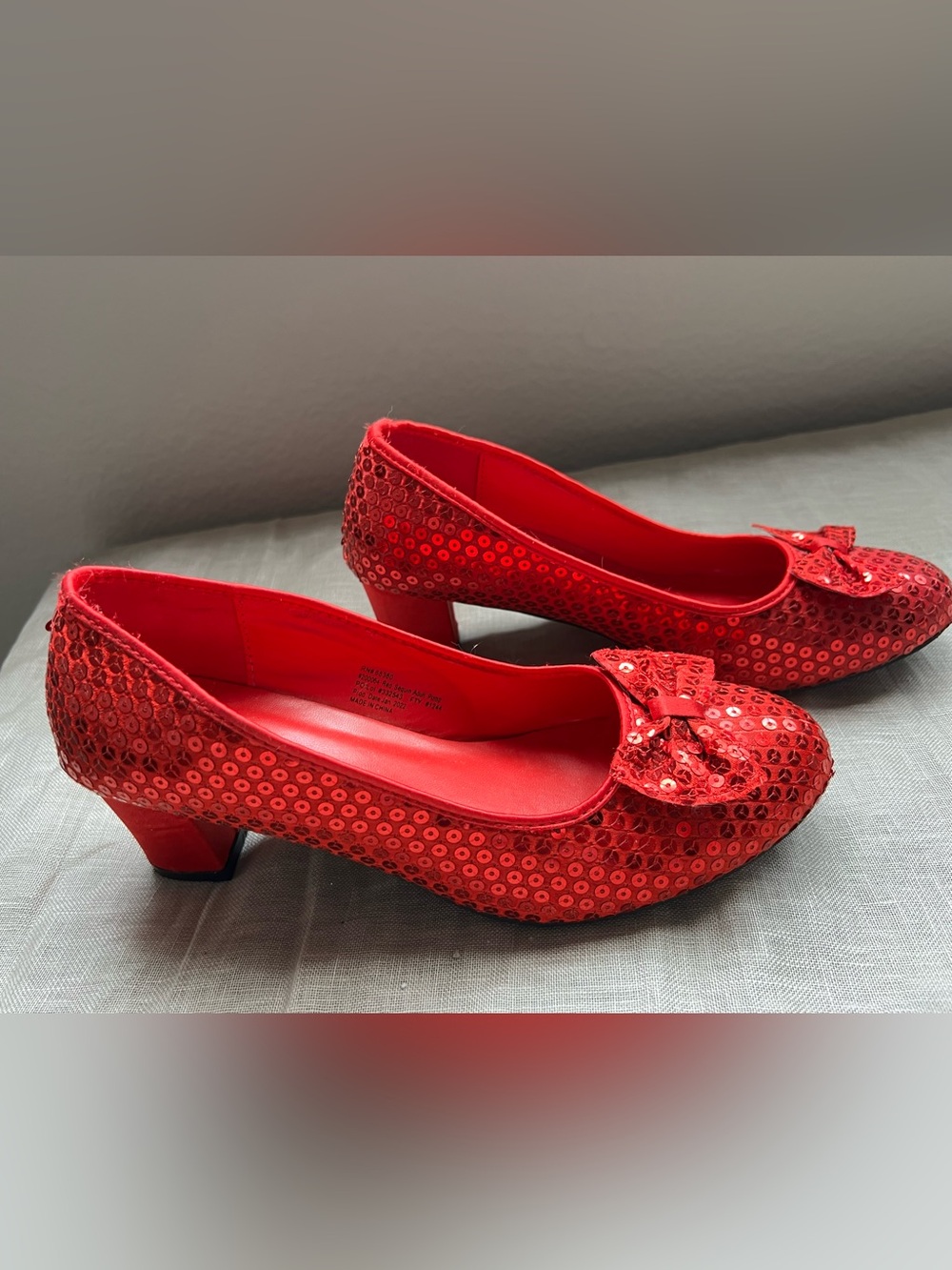 New Forum Red Sequin Pumps for Women
